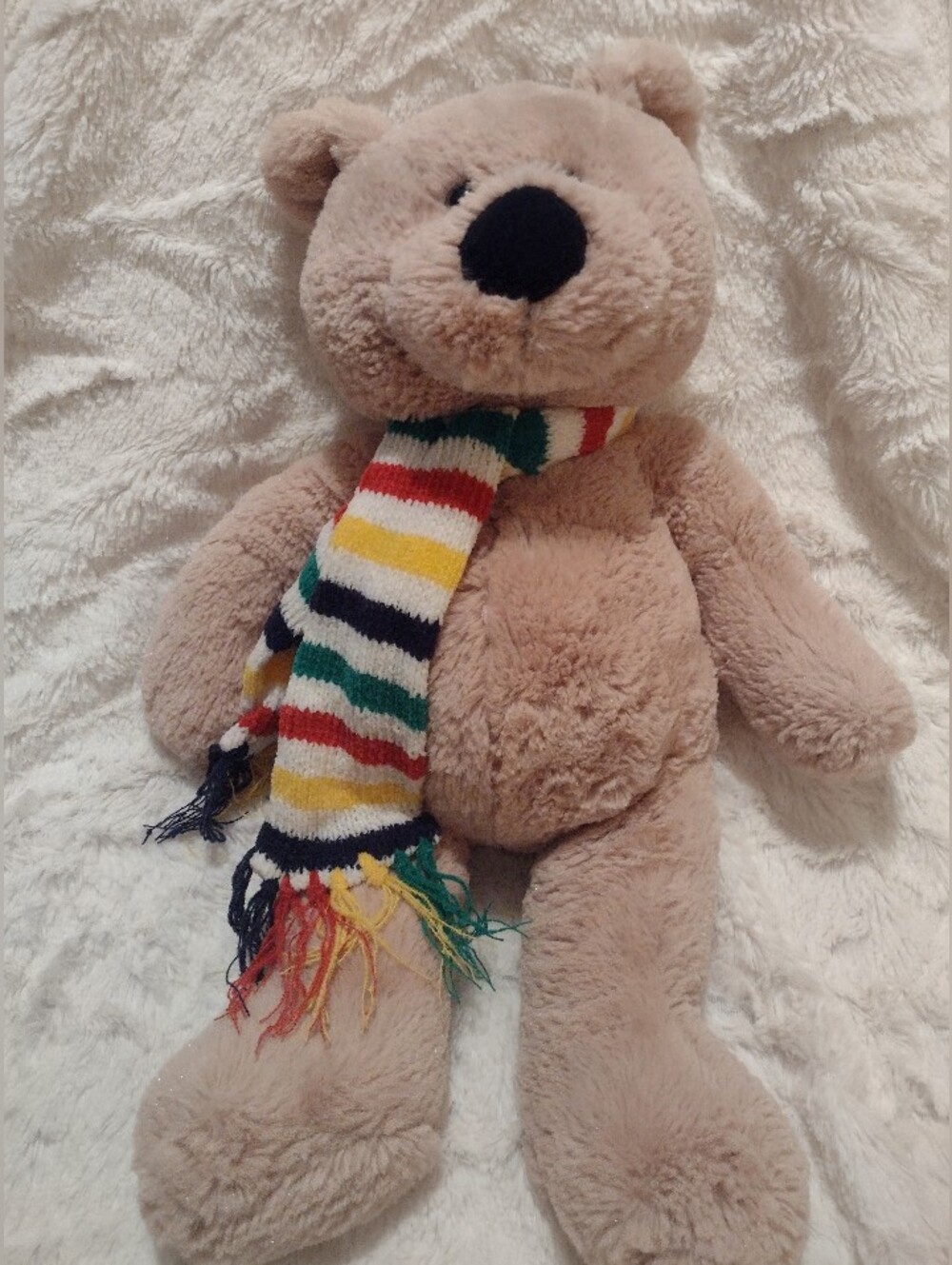 Hudson’s Bay Company HBC Plush Teddy Bear Pelly 2007 With Scarf Beige Tan